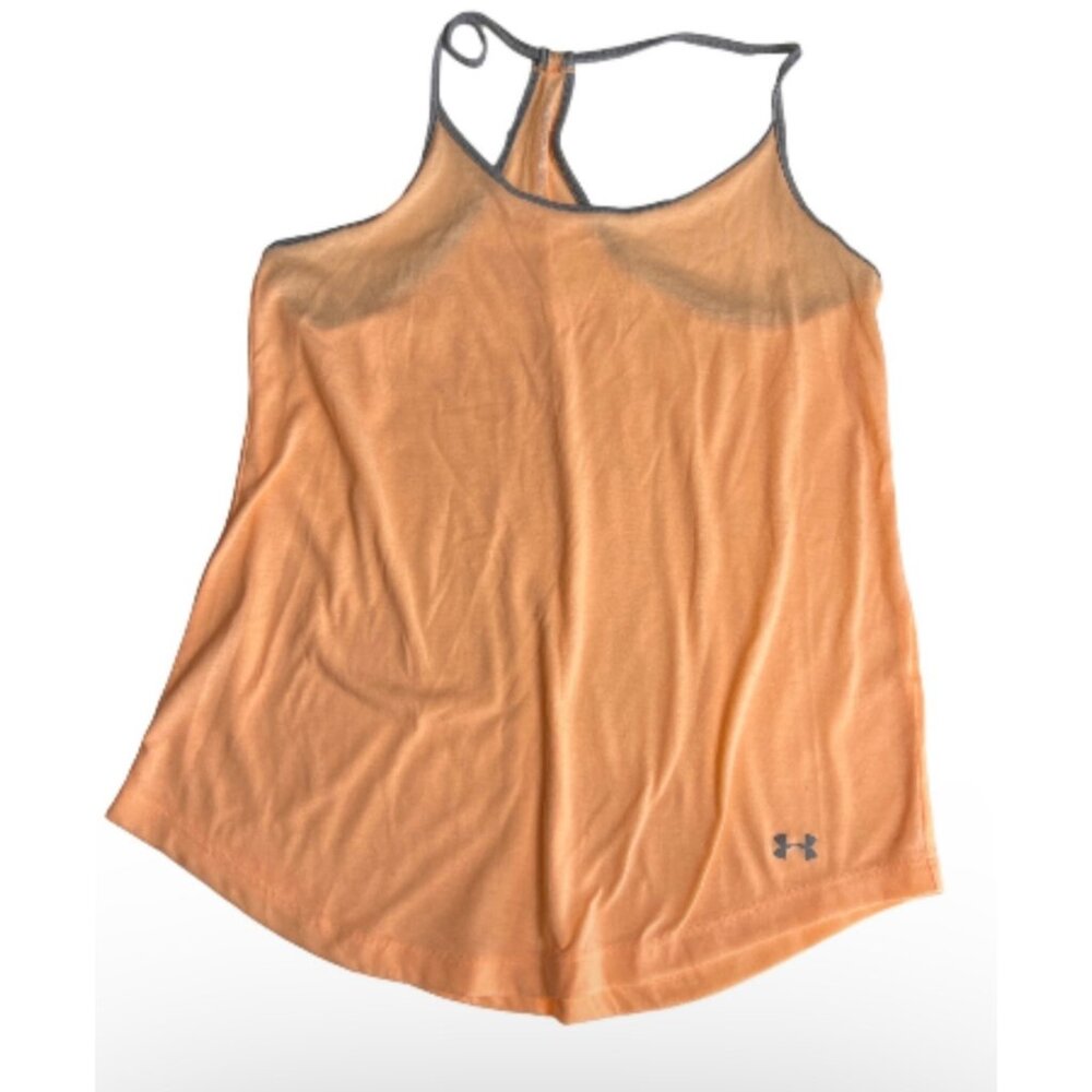 Under Armour Women's Threadborne Train Strappy Tank Top Peach dd543 small